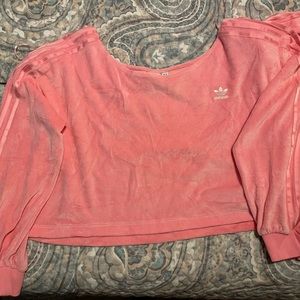 Adidas W velour sweatshirt, XL/light pink